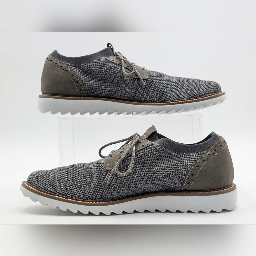Dockers Feinstein Men Size 11.5 Gray Knit Oxford Smart Series Comfort Foot Bed